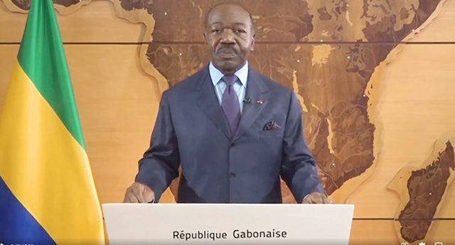 Ali Bongo, le 28 juin 2022, à Libreville. © D.R.