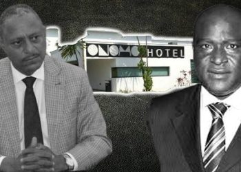 Onomo hôtel de Libreville : Maixent Accrombessi dans le viseur de Pascal Ogowe Siffon  / Montage Le Confidentiel.