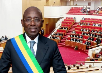 Ouverture de la première session ordinaire de l'Assemblée nationale de Transition : Jean François Ndongou fixe le cap législatif pour les trois prochains mois, montage photo Le Confidentiel.