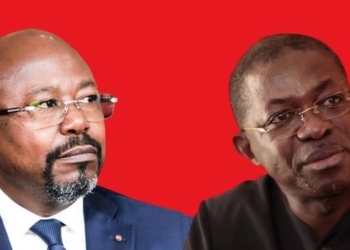 Suppression de la bourse scolaire : Violente passe d'armes entre Bilie-By-Nze et Moundounga, montage Le Confidentiel