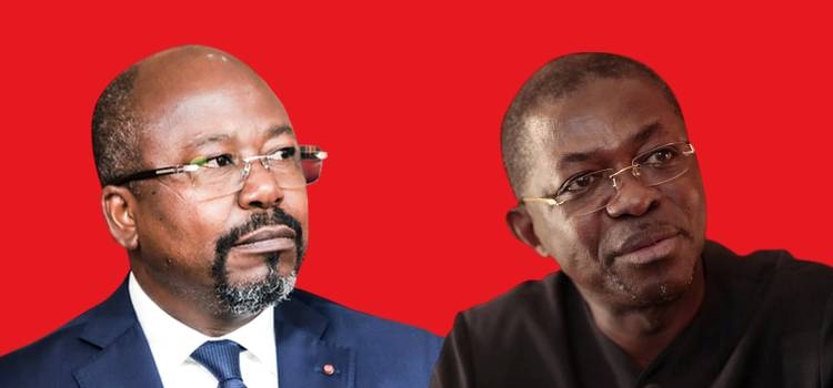 Suppression de la bourse scolaire : Violente passe d'armes entre Bilie-By-Nze et Moundounga, montage Le Confidentiel