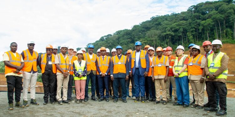 Kinguélé Aval : Visite officielle sur le chantier du barrage hydroélectrique en cours de construction par le Premier Ministre de la Transition, DR.