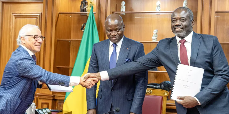 Mine de Baniaka : signature d’une convention minière historique entre le Gabon et REMINAC, photo Com PR.